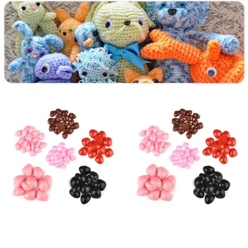 

100pcs Triangle Safety Nose Plastic For DIY Doll Toy Bear Crafts Animal Safety Noses Crafts Making Puppet Toy Accessories Parts