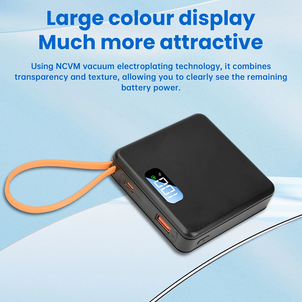 DIY Power Bank 18650 Removable Weld-Free Portable Battery Bank 22.5W Fast Charging 10000mAh Rechargeable Module With LCD Display