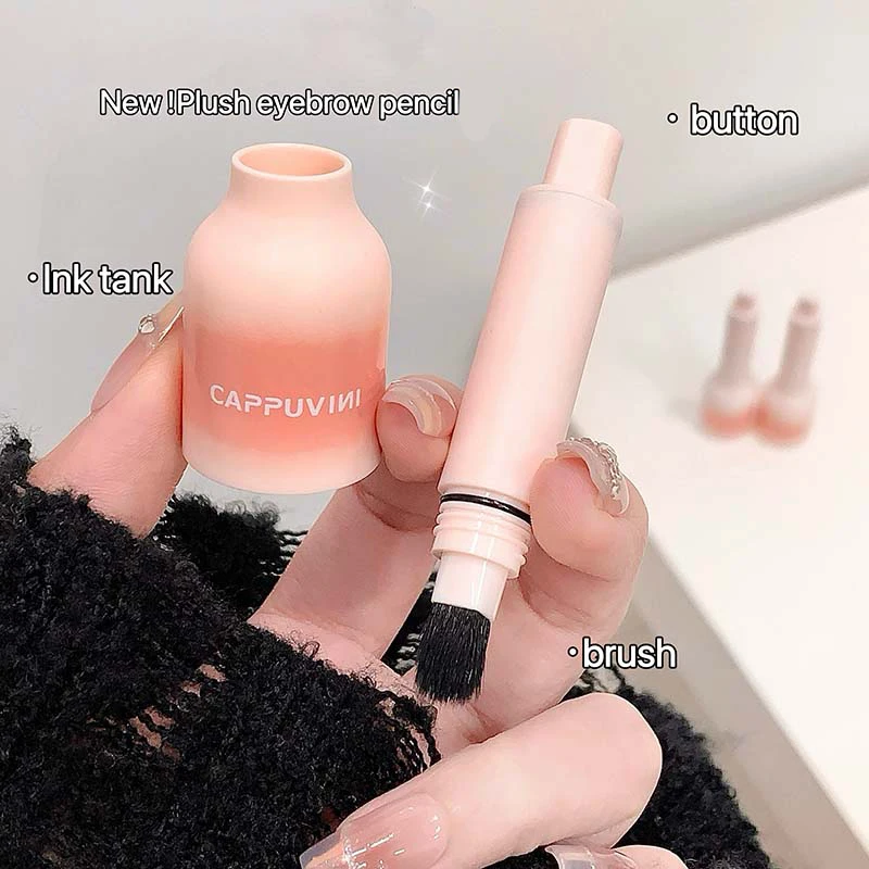 Cappuvini Peach Fuzzy Water ดินสอเขียนคิ้ว - กันรอยเปื้อน สีธรรมชาติ ราคาไม่แพงสําหรับนักเรียน
