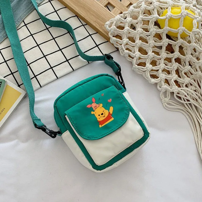 Disney Cartoon Cute Merchandise Pooh Bear Crossbody Bag for Men and Women, Fashionable Stylish Versatile Portable Phone Bag