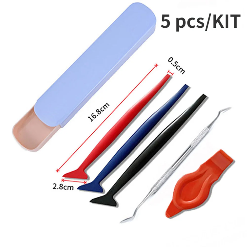 

5pcs Car Vinyl Wrap Film Squeegee Scraper Edge-closing Detailing Tools for Automobile Film Sticking Car Styling Accessories