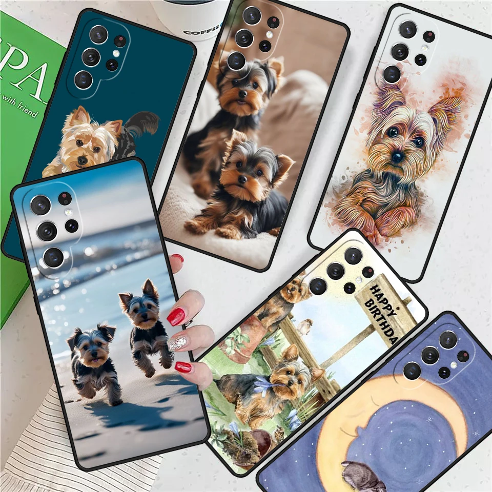 Yorkshire terrier dog For Samsung Galaxy S24 Ultra S21 S22 S8 S9 S10 5G Note 10 20 Plus FE S23 Phone case Cover Coque