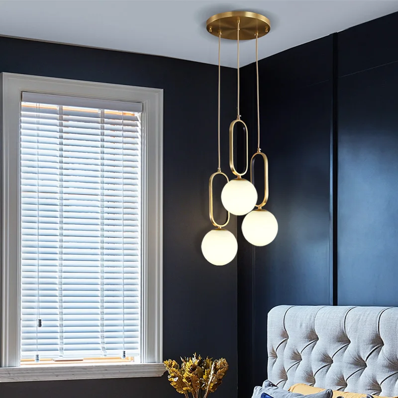 

Роскошные скандинавские светодиодные люстры со стеклянным шаром для гостиной, обеденные столы, подвесной светильник для спальни, прихожей, домашний декор, подвесной светильник