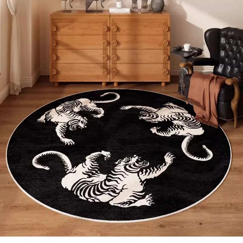 

Carpet for Living Room Round Animal Pattern Coffee Table Soft Rug Light Luxury Bedroom Bedside Plush Fluffy Mats Alfombra 양탄자