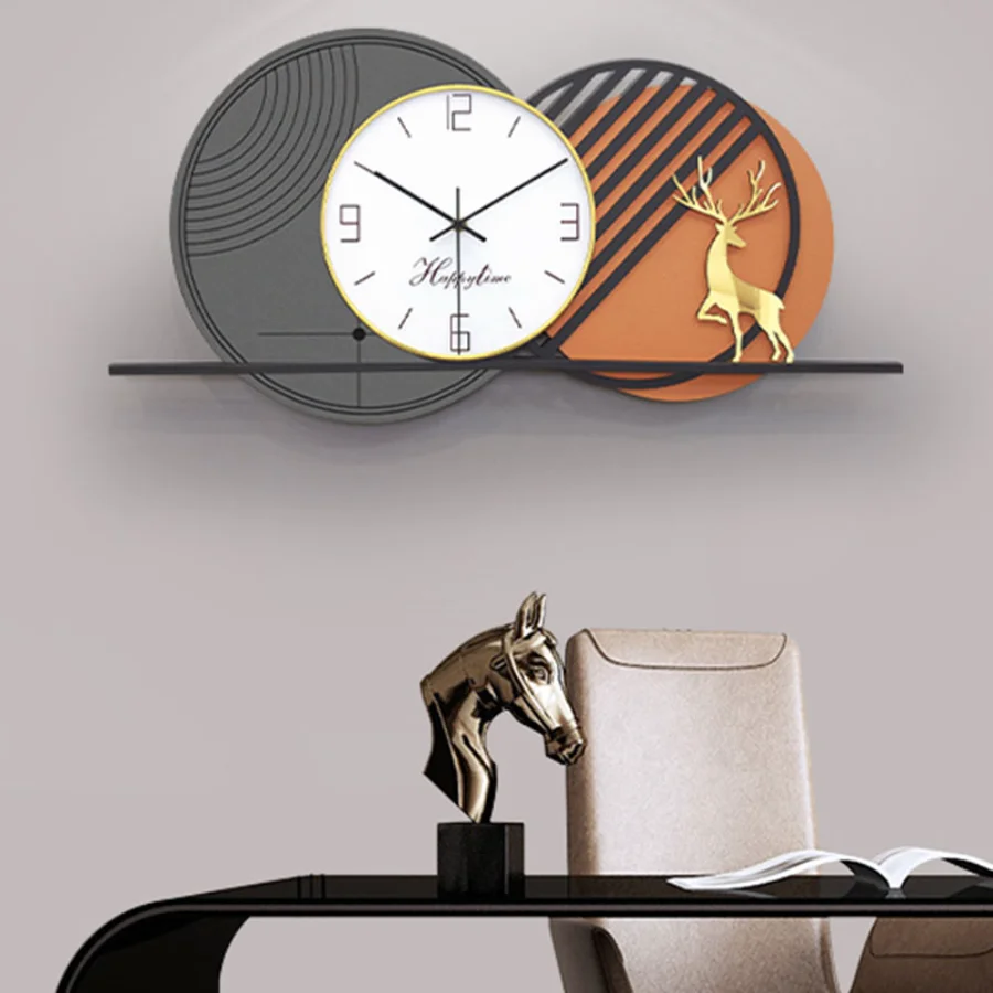 Funky Numbers Wall Clock Free Shipping Bedroom Movement Thin Quiet Wall Clock Elegant Deer Simple Wandklok Deco Mural WW50WC