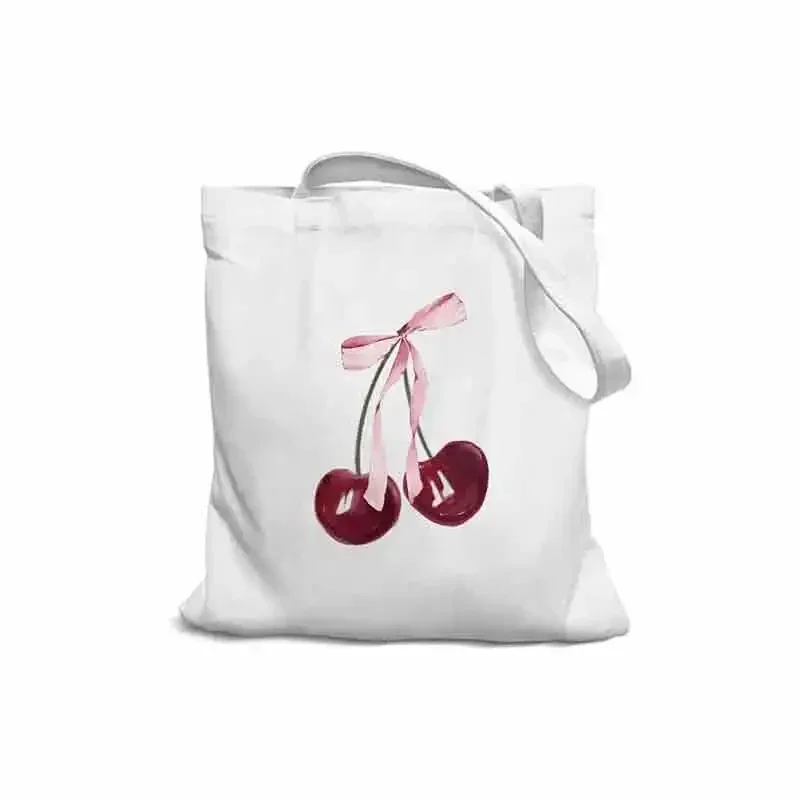 QBC01 Tote Bag Borse estetiche in tela con cerniera per viaggi da donna