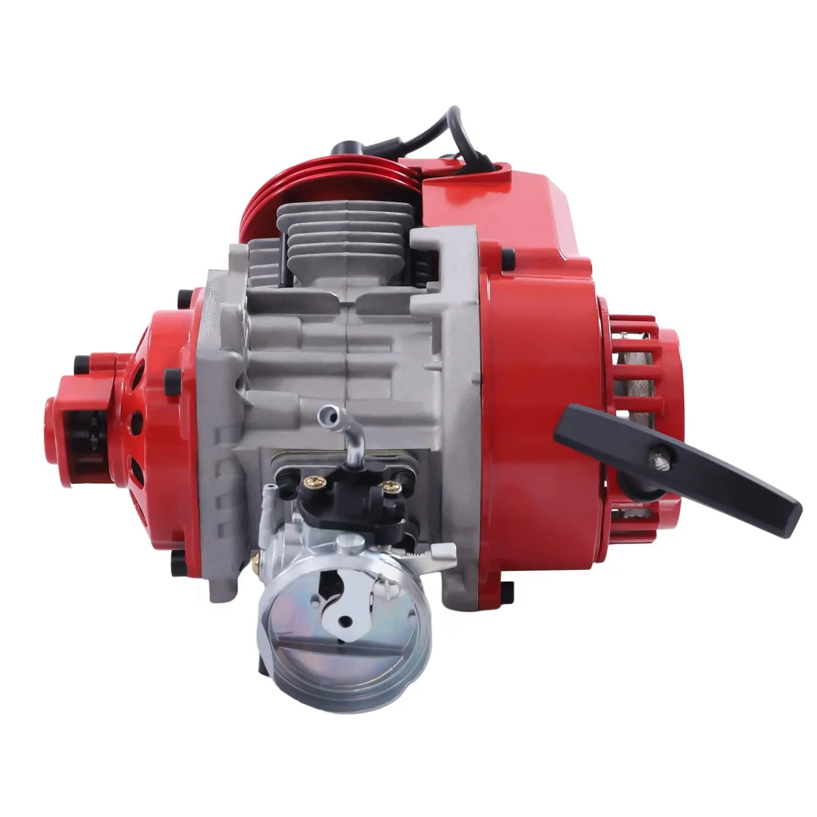 49Cc 2 Stroke Engine Motor, Modified 6 Teeth Pull Start Engine Motor for Mini Dirt Bike Pocket Bike Scooter Atv