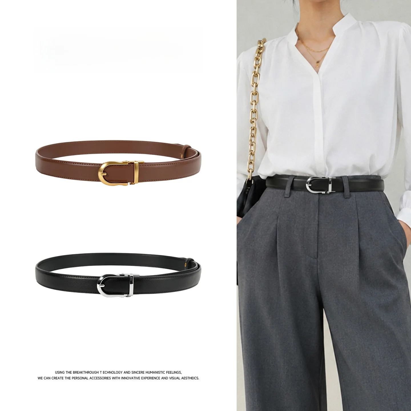 ladies-automatic-buckle-genuine-leather-belt-brown-versatile-new-2026-hole-free-high-end-feeling-pants-belt