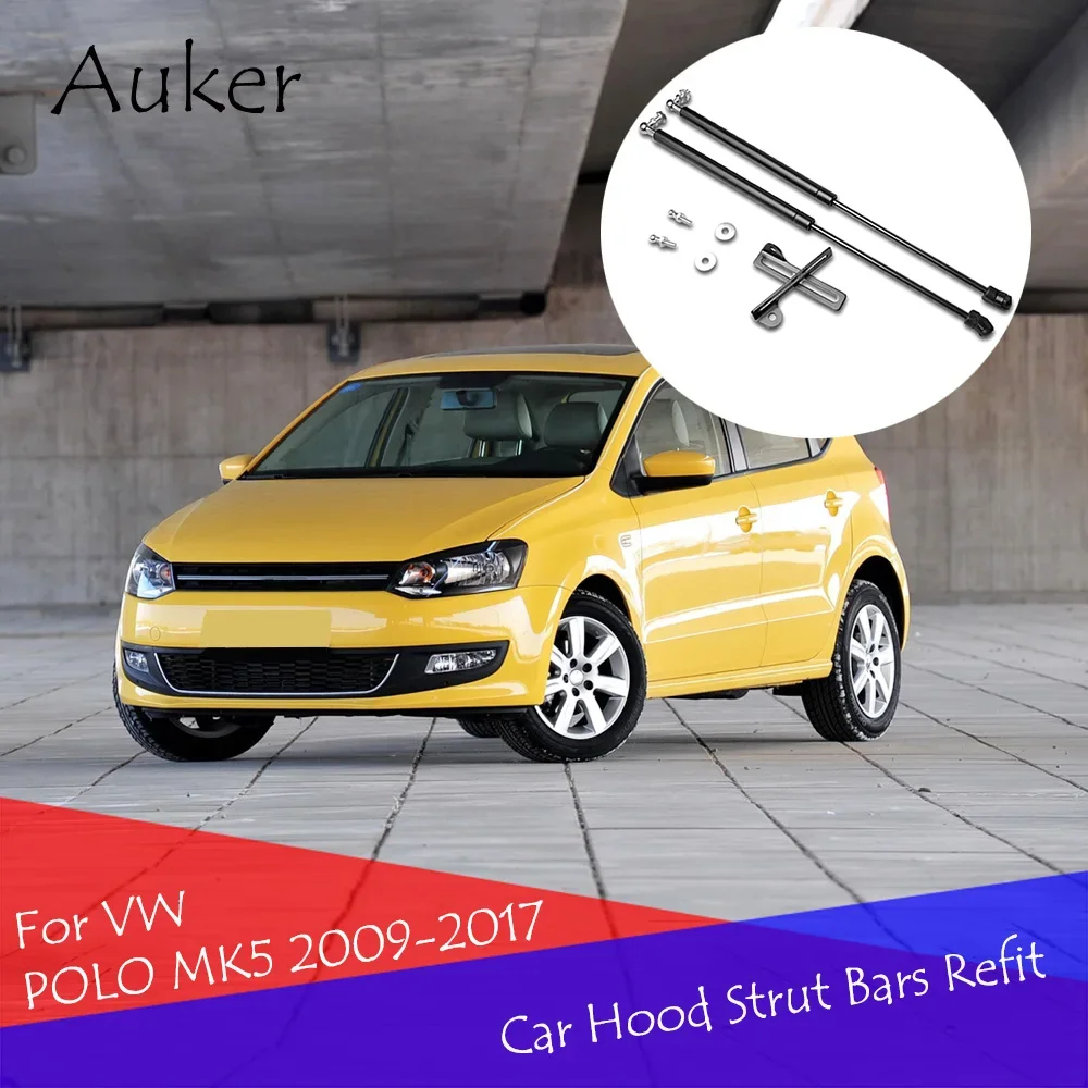 Car Refit Bonnet Hood Gas Spring Shock Lift Strut Bars Support Rod For VW Polo MK5 2010 2011 2012 2013 2014 2015 2016 2017 2018