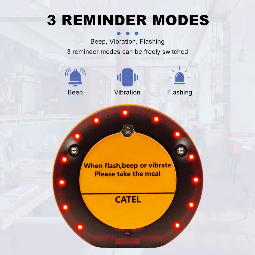 Imagem -02 - Restaurante sem Fio Sistema de Vibração Pager Chamando Serviço Buzzer Teclado 10 Pagers para Fast Food Ctp206