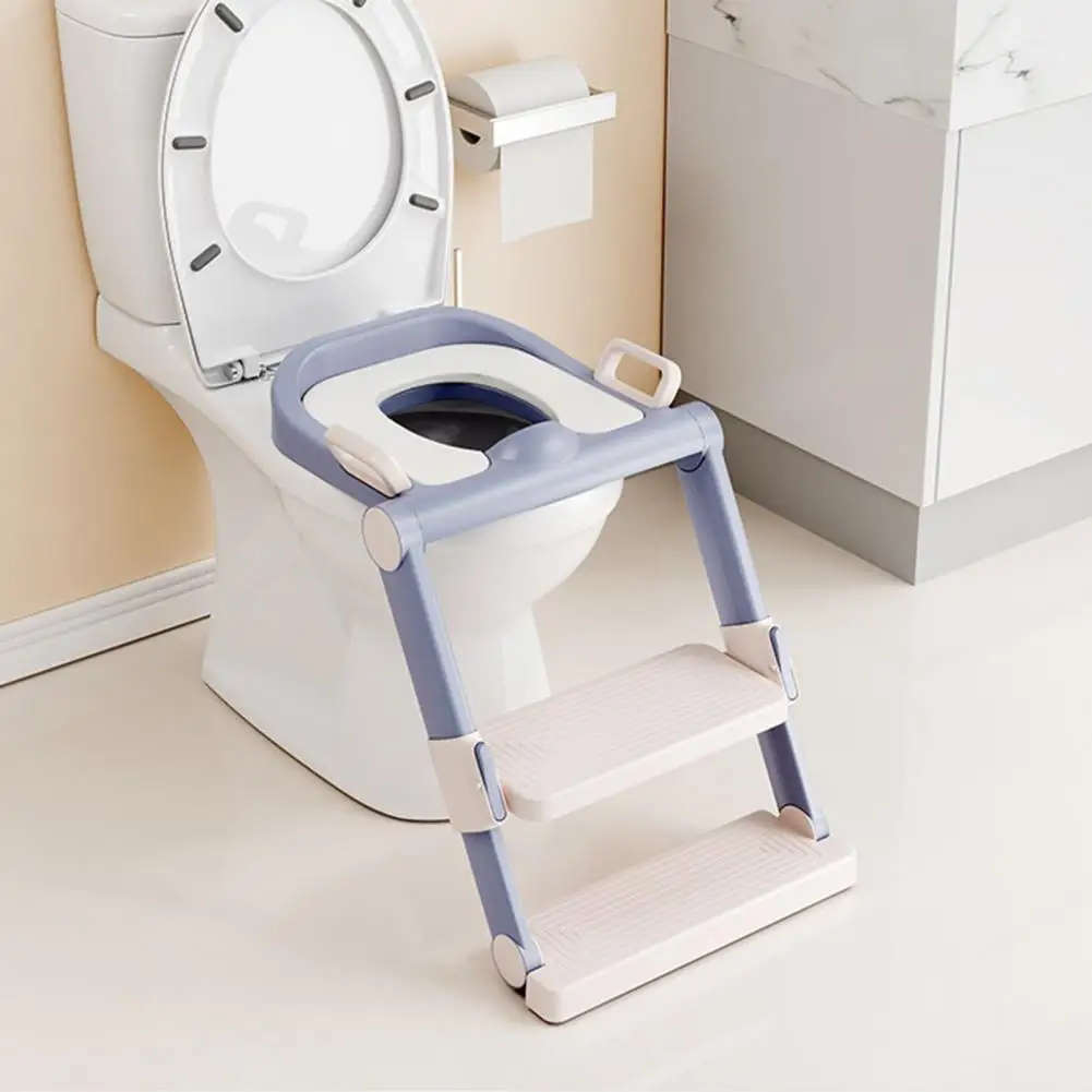 Practical Kids Toilet Seat Thickened Potty Toilet Ladder Foldable Baby Potty Training Seat  Convenient to Climb