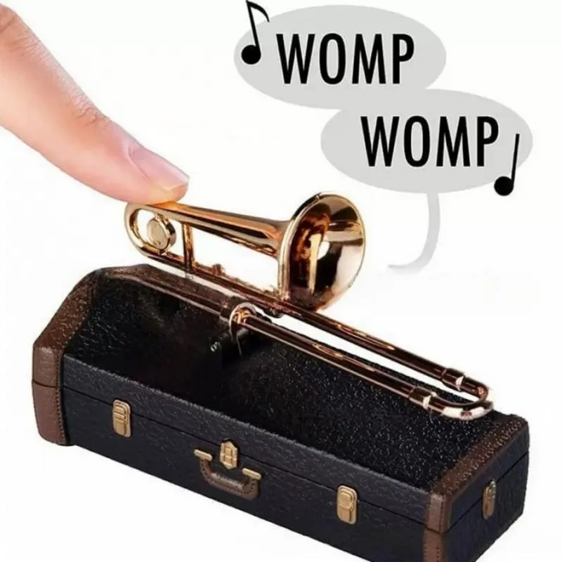 A93E-Resin Sad Trombone Miniature Decorative Figurine