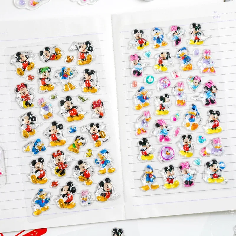 الأصلي ديزني ميكي ماوس ثلاثية الأبعاد الإغاثة كريستال ملصقات الطالب الإبداع اليدوية كتاب Diy بها بنفسك الديكور ملصقات المكافأة الكرتون #4