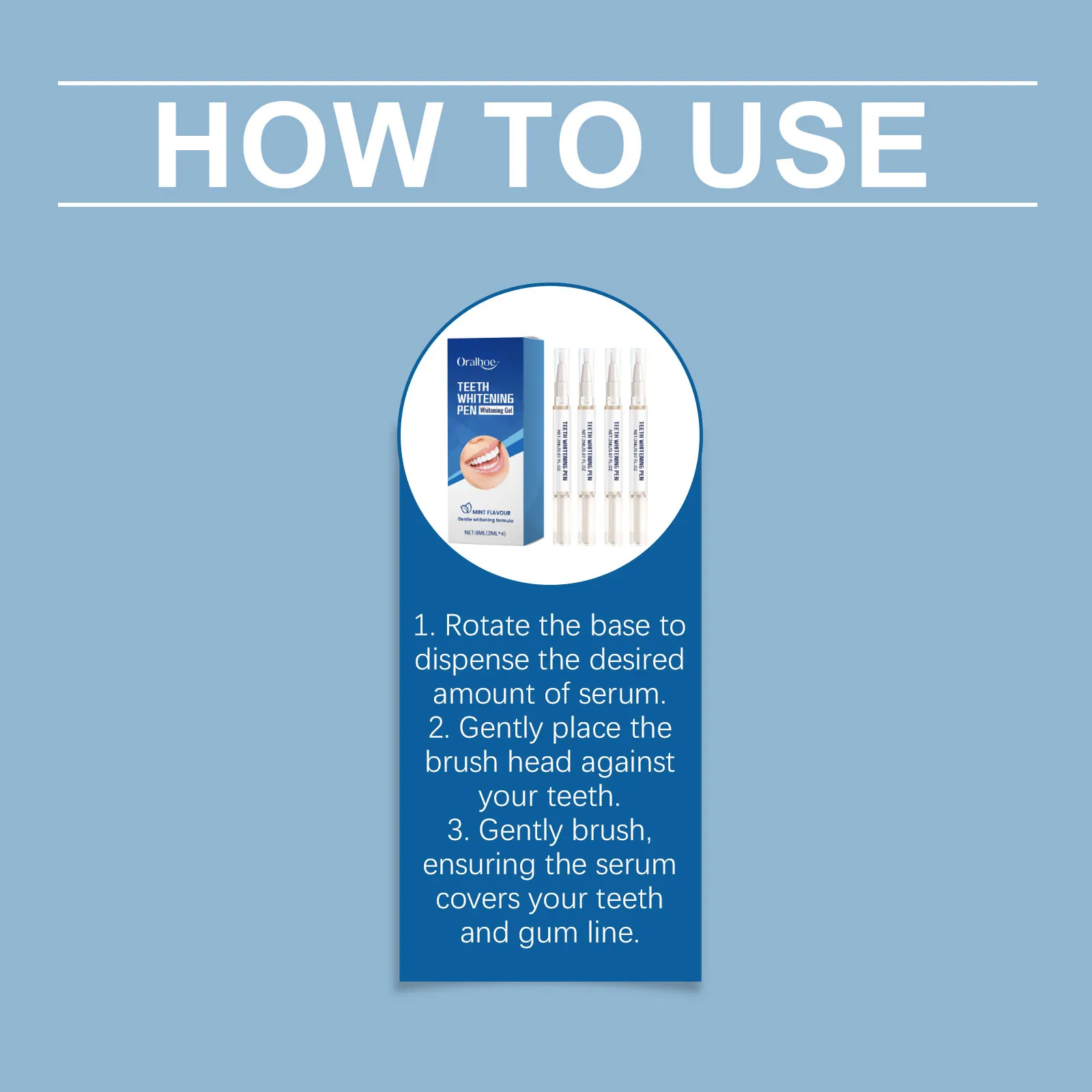 تنظيف الأسنان اشراق القلم تعزيز الأسنان المينا إزالة لوحة الأسنان إصلاح الضرر مهدئا اللثة العناية بالفم جوهر عصا #6