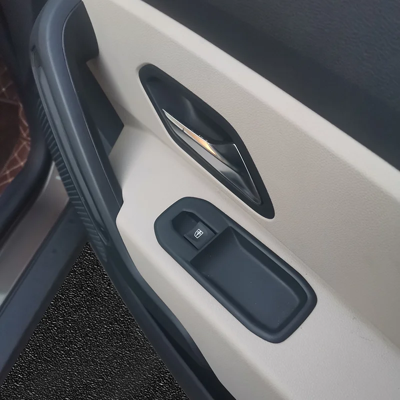 For Dacia Renault Duster 2018-2023 Window Glass Switch Cover Overlay Trim Panel Chrome Car Styling Accessories 4PCS