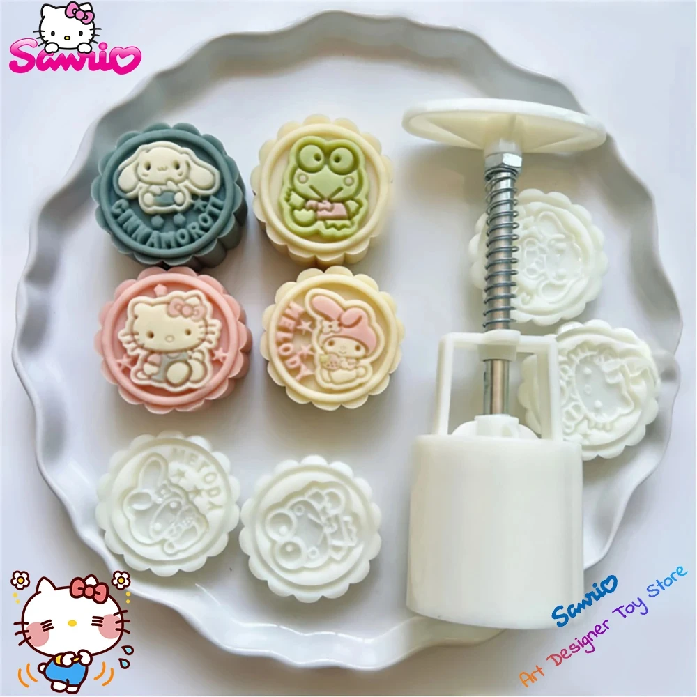 

Kawaii Sanrio Hello Kitty Cake Mold My Melody Cute Anime Pastry Kitchen Baking Candy Biscuit Machine Plastic Tool Christmas Gift