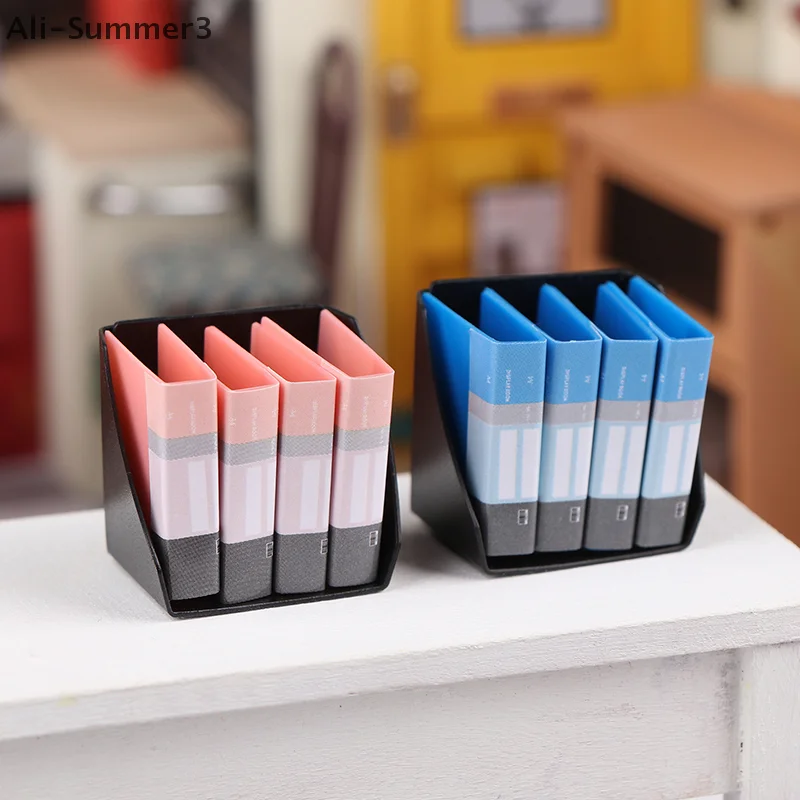 1 Set Mini Writing Board Clip Notebook File Folder Stationery Board Toys Office Desk Simulation Folder Model Dollhouse Parts