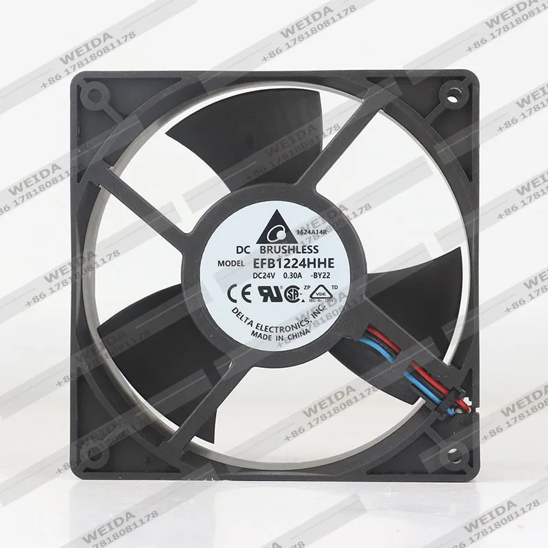 Delta DC 24V 0.30A  12038 Emerson CT inverter High air 12CM volume low noise EFB1224HHE cooling fan