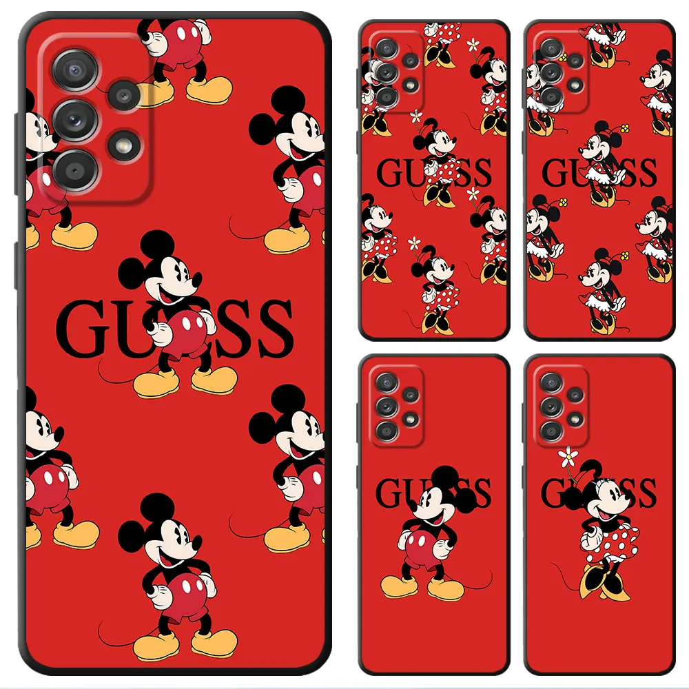 Disney Mickey Minnie Mouse Phone Case for Samsung Galaxy A32 A42 A72 A33 A34 A24 A21s A11 A12 A14 A54 A13 A73 A52 A22 Cover