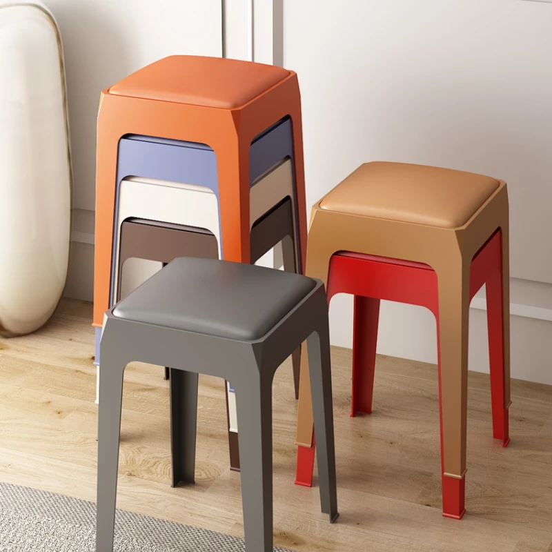 

Furniture Stool Chair Dining Restaurant Plastic Room Chairs Aesthetic Modern Kitchen Stools Living Krzesla Do Jadalni Design