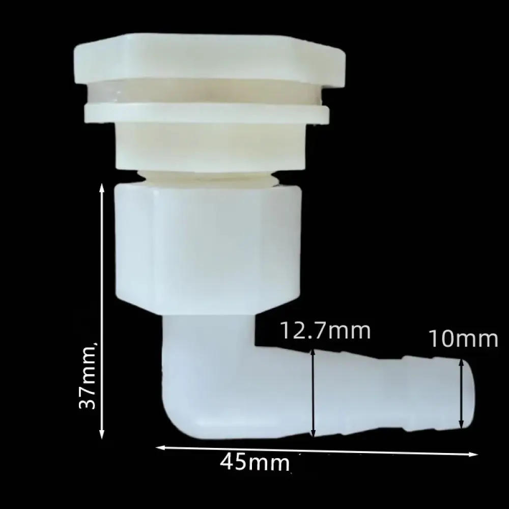 Aquarium Water Tank Connector With Control Valve Threaded Barb Fitting For Bucket Drainage Irrigation Tool