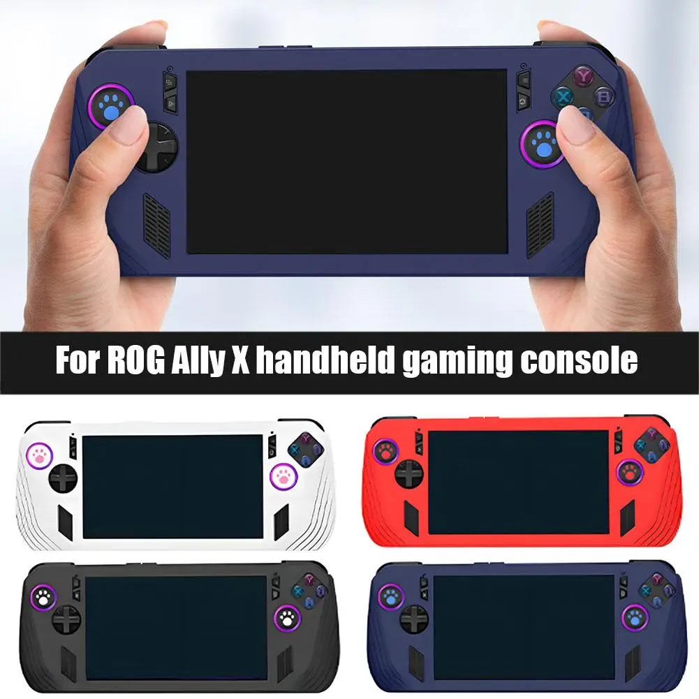 ​Soft Silicone Game Console Protective Case For ASUS ROG Ally X Game Accessorie ​​All Wrapped Anti Scratch Protection Case