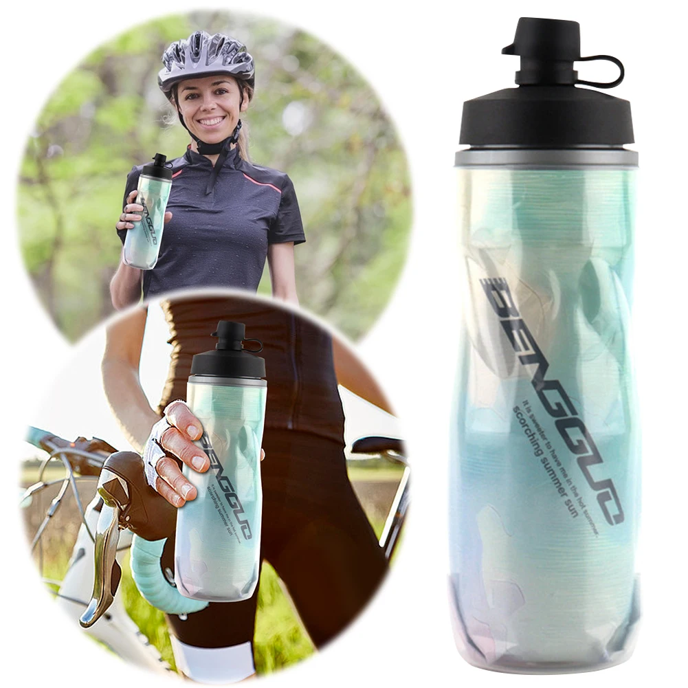 

Изолированная велосипедная бутылка для воды 610 мл с пылезащитной крышкой, спортивная бутылка, охладитель для воды, велосипедная бутылка для воды, велосипедное оборудование