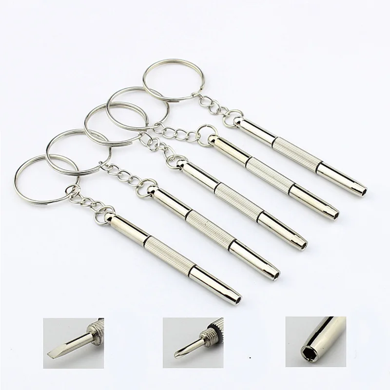 Mini Hand Glasses Screwdrivers Set 3-in-1 Spectacle Repair Kits Multifunction Sunglass Watch Glasses Screwdriver with 1/2/10pcs
