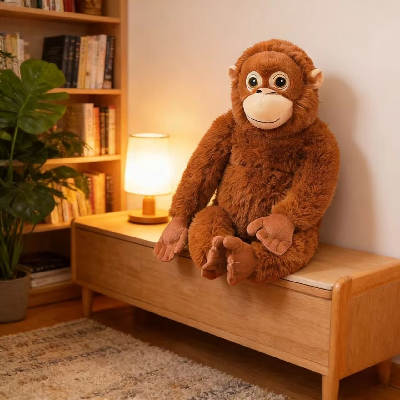 

2026 NEW Cartoon Gorilla Plush Toy Chimpanzees Monkey Soft Stuffed Doll Backpack Car Bag Room Decor Kid Gift