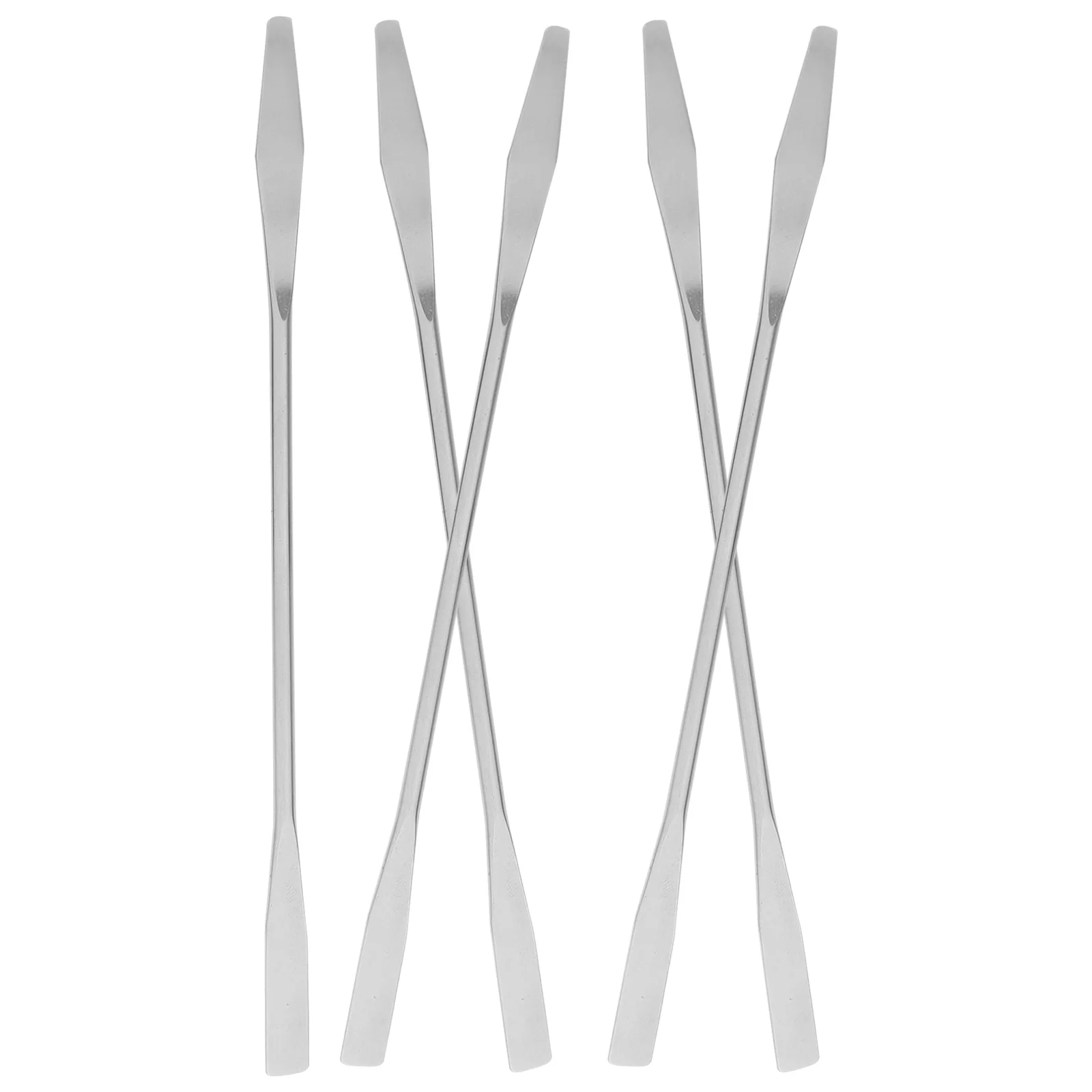 5개입 스테인리스 스틸 스패출라 롱 핸들 메이크업 믹싱 로드 뷰티 도구 파운데이션 네일 아트 색소 믹싱용