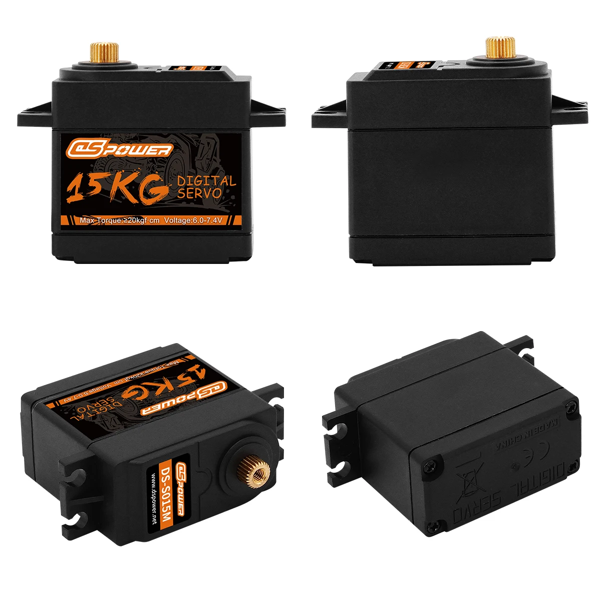 DSpower 17g 25g 2kg 6kg 9kg 15KG Digital Metal Gear Waterproof Servos for 1/8 1/10 RC Car TRX4 slash scx10 yk4102 104001 arrma