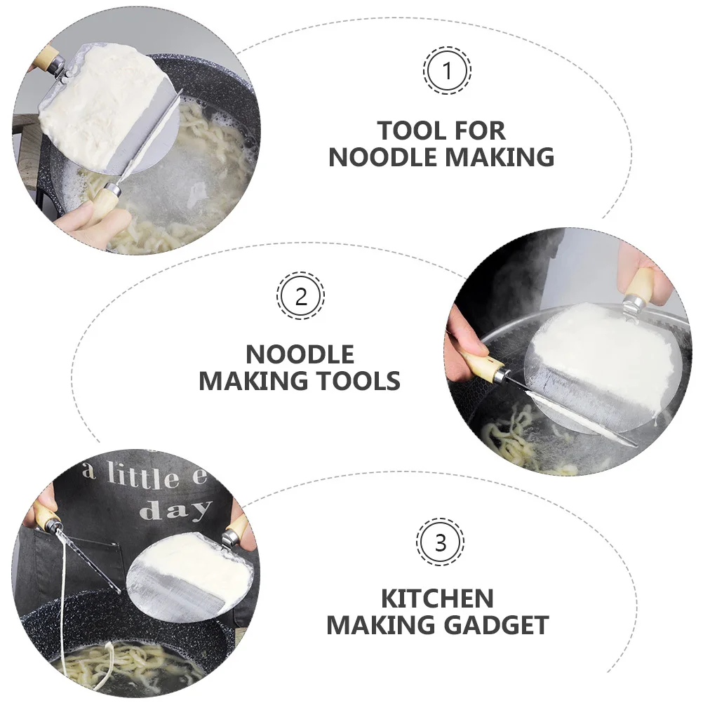 

2Pcs Premium Stainless Steel Noodle Making Tools Set Practical Home Kitchen Gadget for Baking Noodles Gift Noodle Making Tools