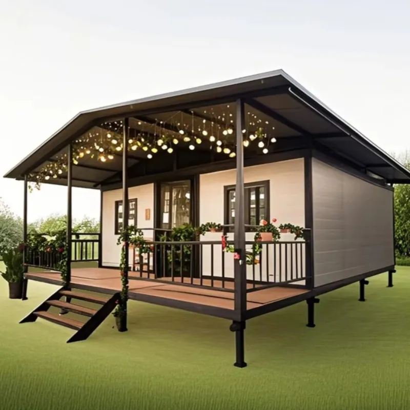 منزل حاوية جاهز 20 قدم 40 قدم منازل صغيرة متحركة جودة متينة حديثة قابلة للتوسيع لغرف المعيشة 2 3 غرف نوم