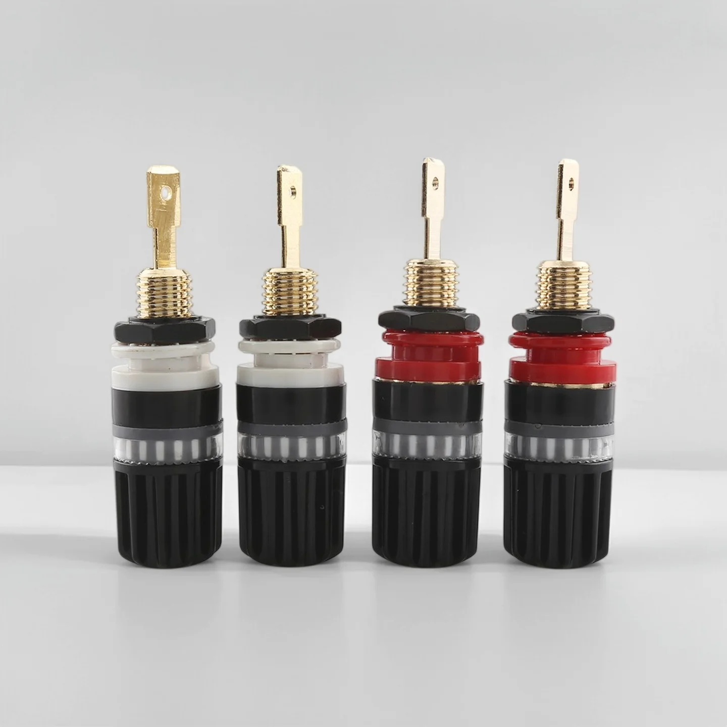 Gold-Plated 61.5mm Speaker Terminal Banana Plug 2/4 Pcs Audiocrast Audio Connector for AMP Home Stereo Speaker Wire
