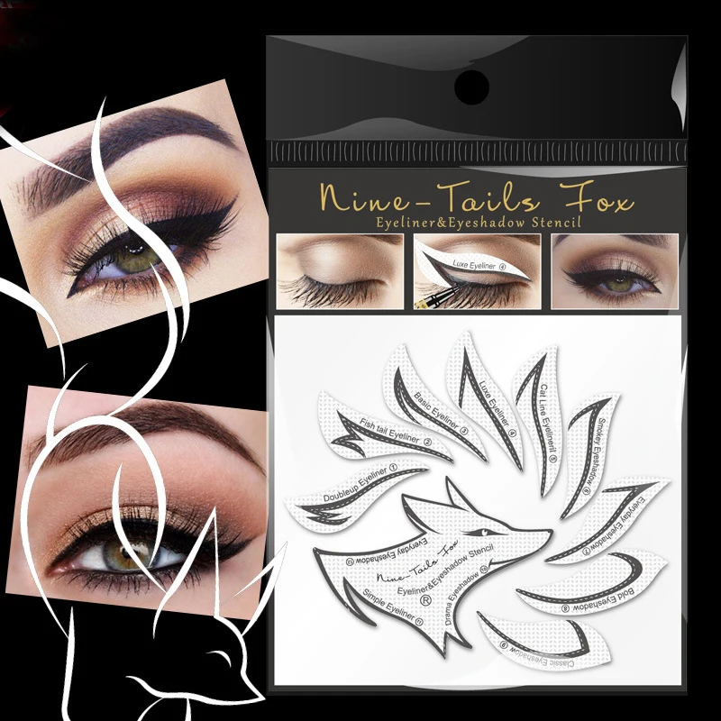 1 Sheets Eye Makeup Stencils Eyeliner Template Shaping Tools Eyebrows Eye Shadow Makeup Template Tool Styling Drawing Guide