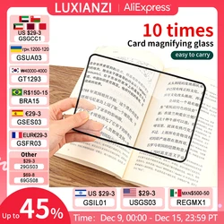 LUXIANZI PVC 10X Magnifier Fresnel LENS Transparent Card Magnifying For Elderly Reading Portable Ultra-Thin Magnifying Glass