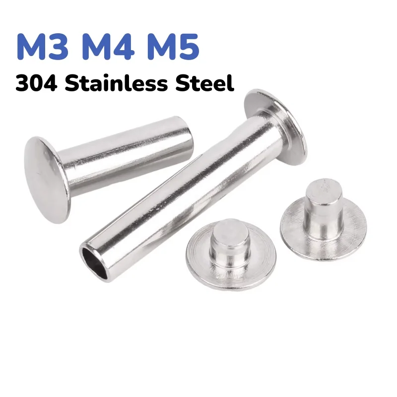 304 Stainless Steel M3 M4 M5 Round Mushroom Head Semi Hollow Set Male and Female Blind Rivet
