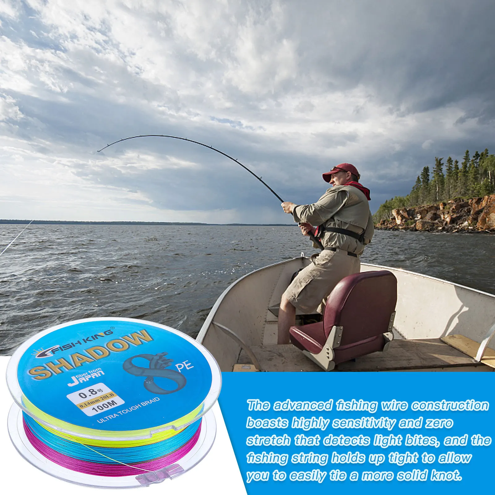 

100M 8 Strands Braided Fishing Line Thin Low Memory High Strength Smooth Plait No Burr For Bass Trout Walleye Muskie Freshwater