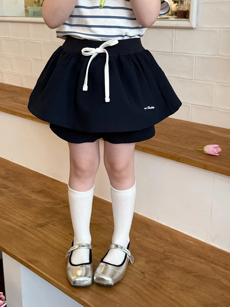 Girls Anti Glare Letter Skirt Pants 2025 Summer New Children Spicy Girl A-line Skirt Children Versatile Shorts - Image 6