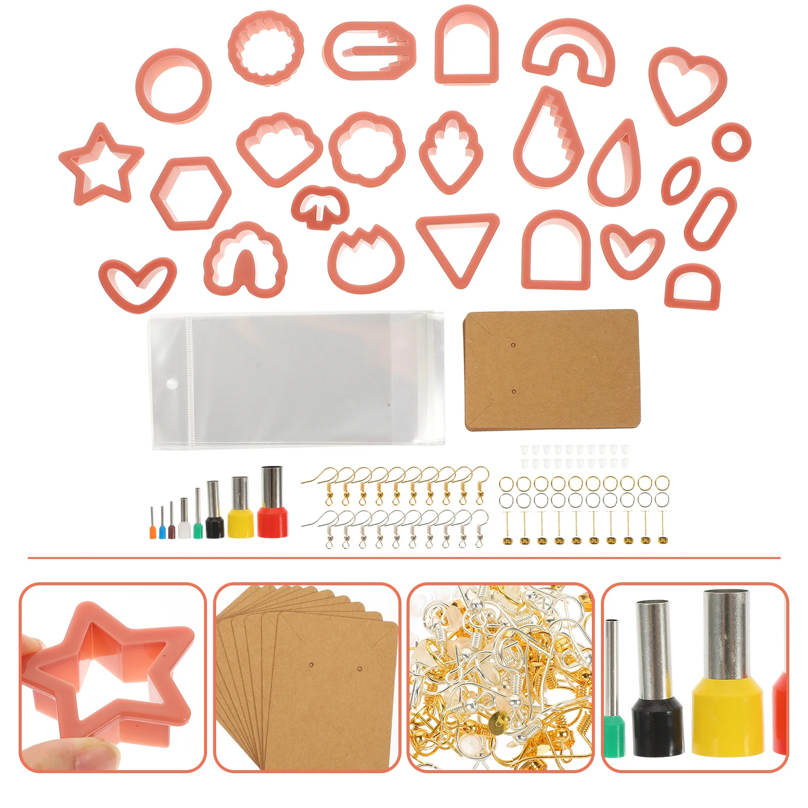 

1Set Clay Cutter Kit Polymer Clay Earrings Mold DIY Jewelry Making Tools for Polymer Cutter Earring DIY Tools Pottery Craft Tool