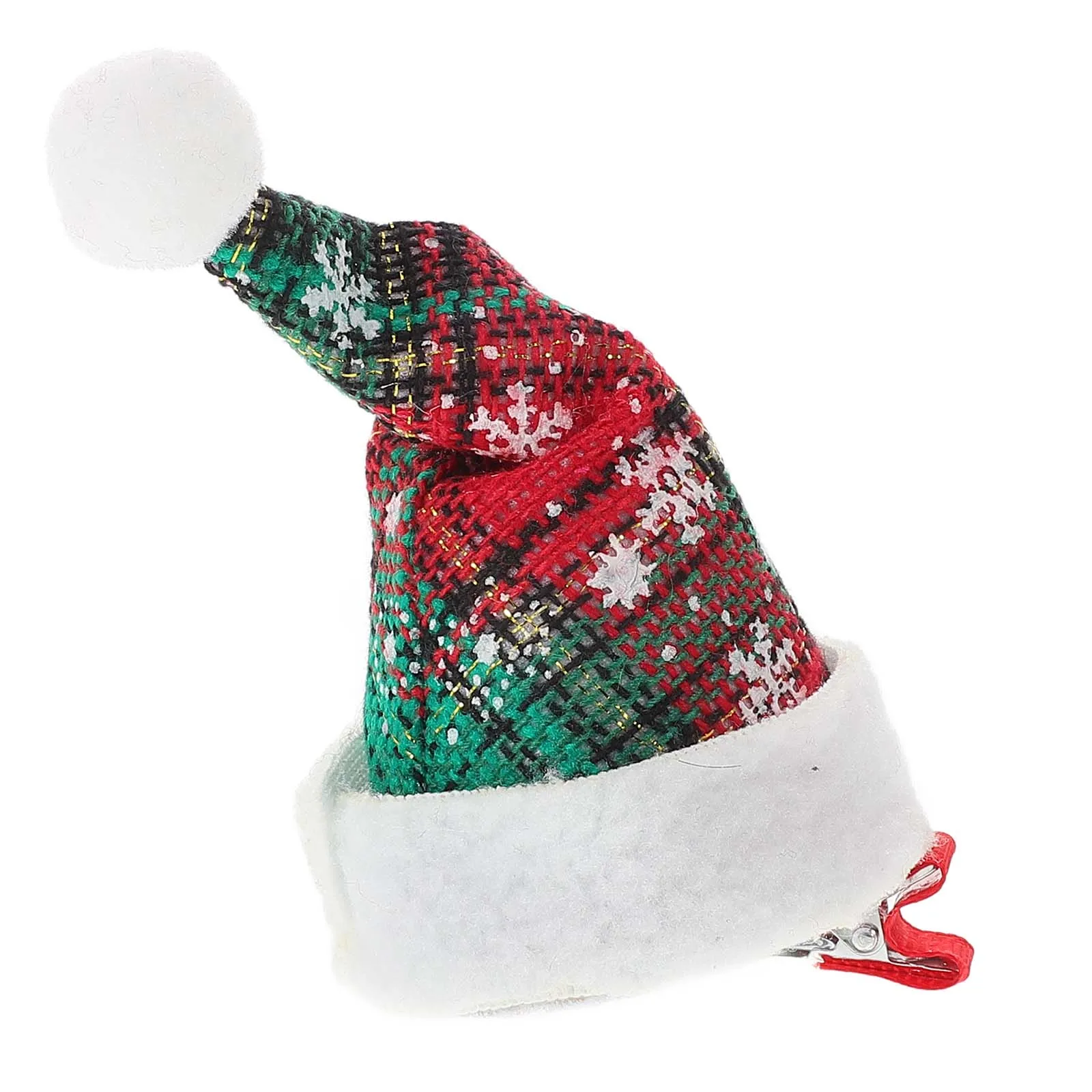 

Christmas Hat Hairpin Accessories Girls Holiday Party Fabric Santa Clips Women Kids 3D Cute Tree Alligator Hair