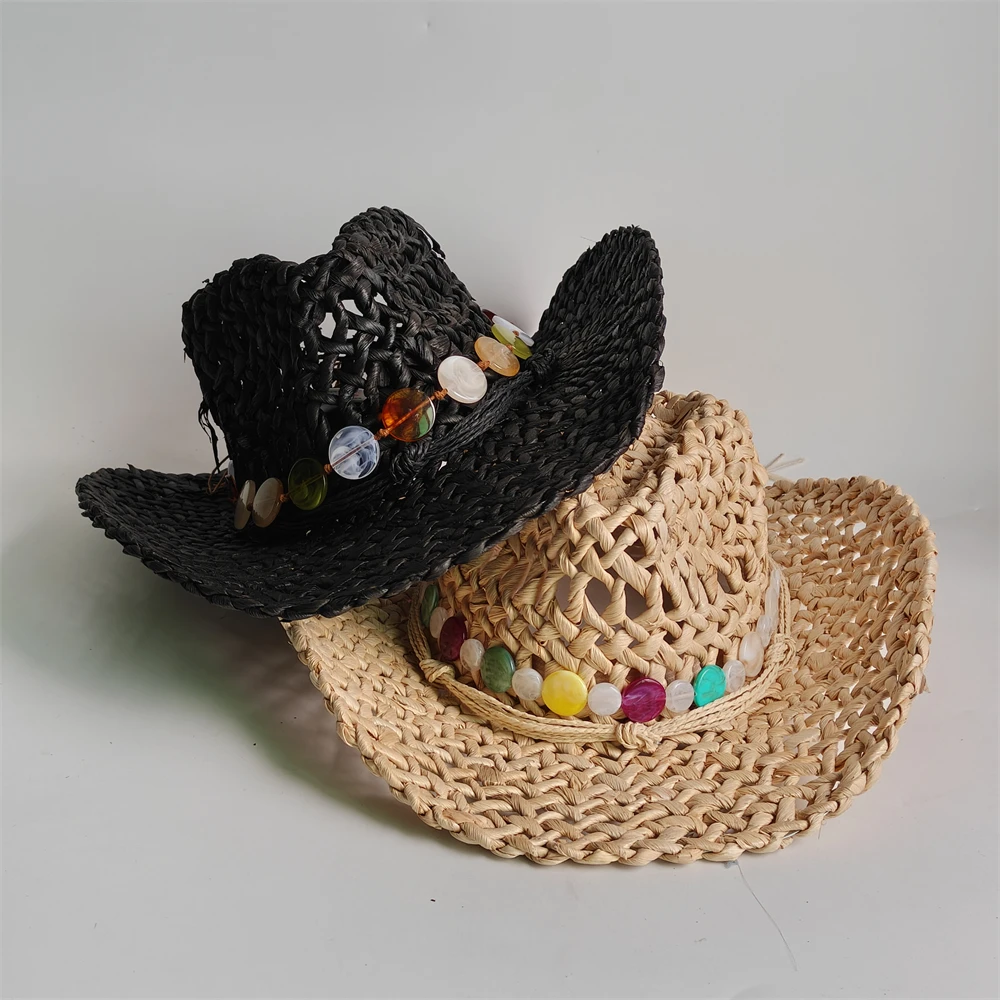 Sombrero de vaquera boho vinta - Cowboy Hat Straw reseña y precio