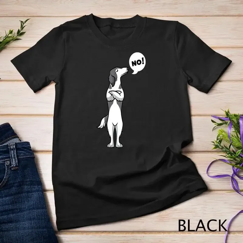 Stubborn Borzoi Dog funny Unisex T shirt
