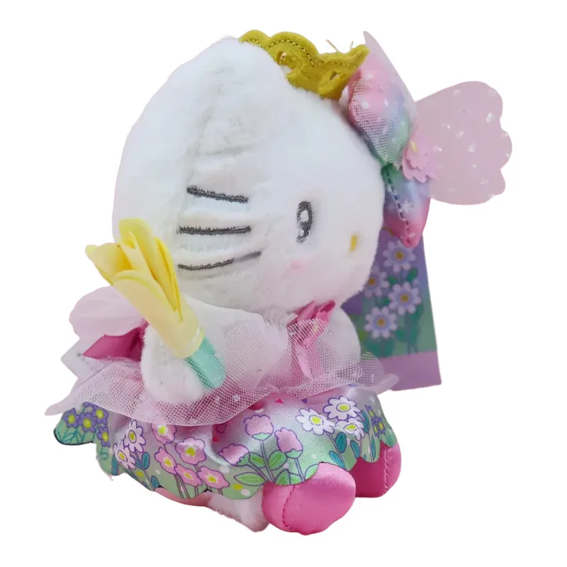 Kawaii Sanrio 헬로 키티 플러시 장난감 키 체인 만화 배낭 펜던트 부드러운 인형 인형 소녀 생일 선물 크리 에이 티브 주변 장치