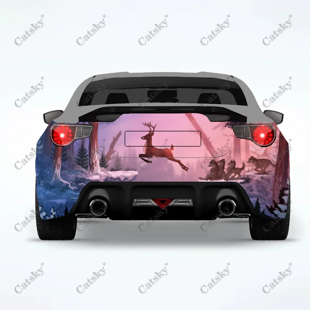 sika deer animal Car truck tail stickers car stickers car decal vinyl stickers body exterior modification decorative stickers