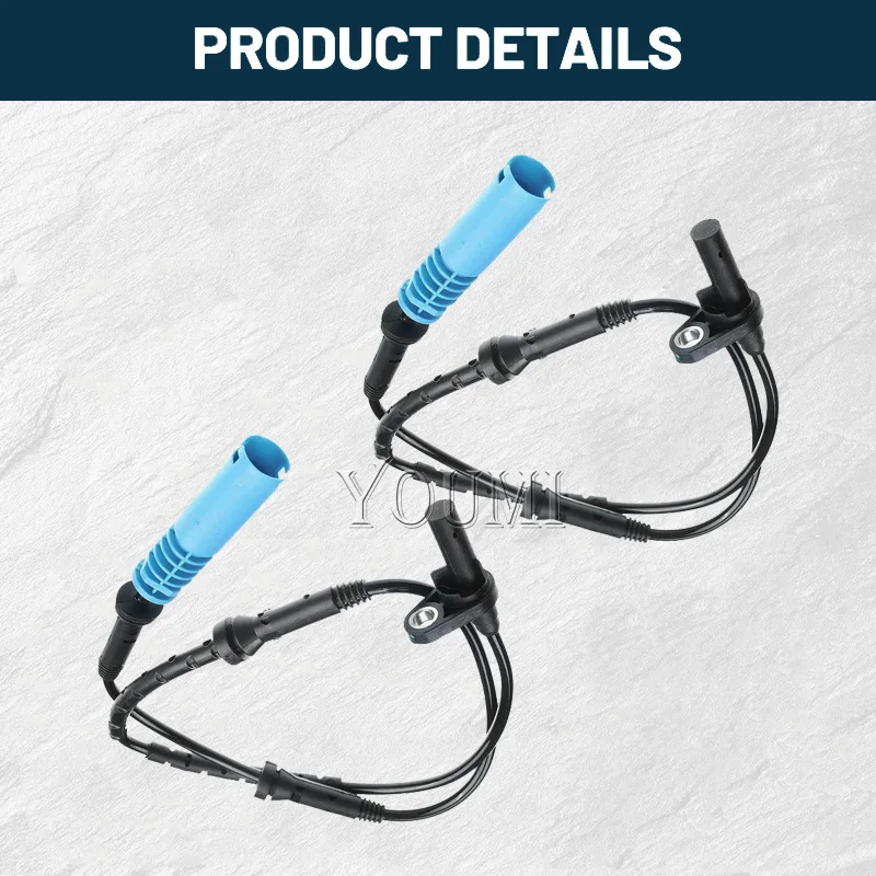 2Pcs High Quality Front ABS Wheel Speed Sensor Left+Right For BMW 7 Series E65 E66 745i 745Li 750i 750Li 760i 760Li 34526771708