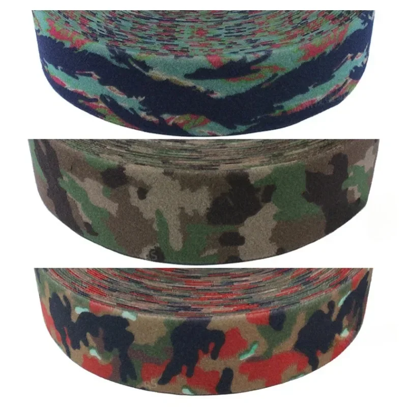 10cm Width Swiss TAZ16 Miami Tiger Stripe Bloody Camouflage Loop Fastener Magic Sticking Tape No Glue Tactical Anti-infrared