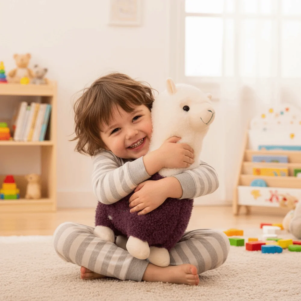 

Новогодний подарок: Мягкая игрушка-альпака для детей, милый мультяшный дизайн, подарок для девочек