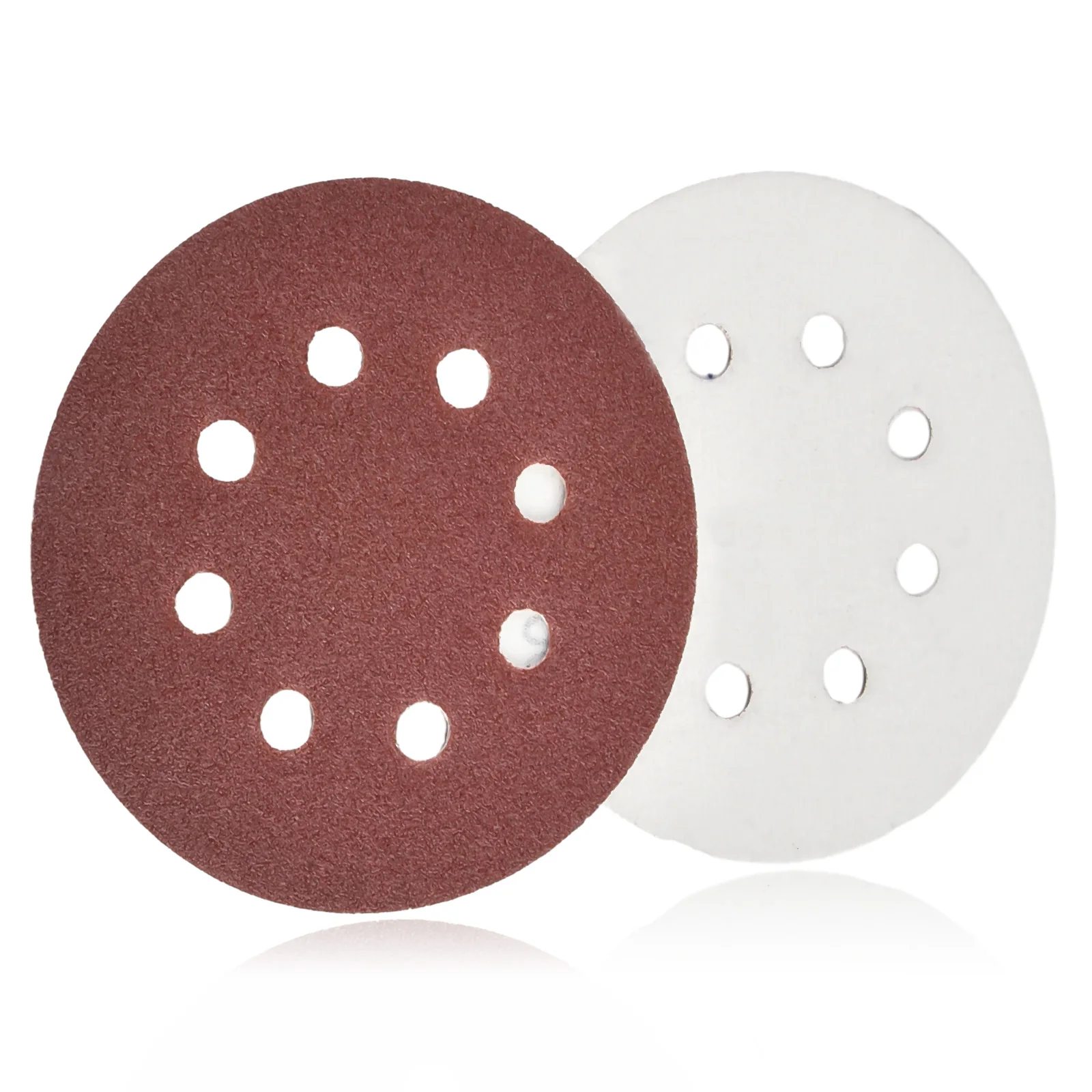 Lixa abrasiva redonda de 5 tamanhos, 125mm, óxido de alumínio, 8 furos, discos de lixa 40-1000 grãos, acessórios de ferramentas de polimento, 20 peças