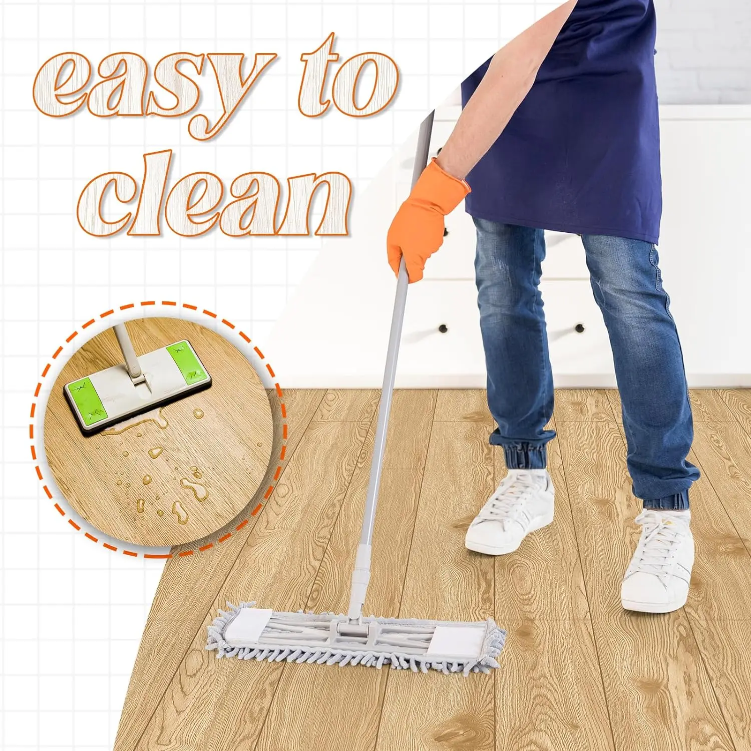 

40cm Self-adhesive Wood Grain Floor Sticker Thicken Waterproof Wear-resistant Living Room Bedroom Kitchen House Renovate Sticker